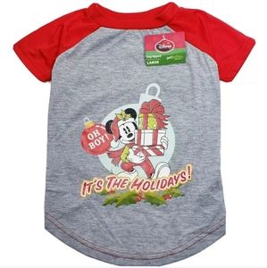 DisneyPets Holiday Mickey Tee Large